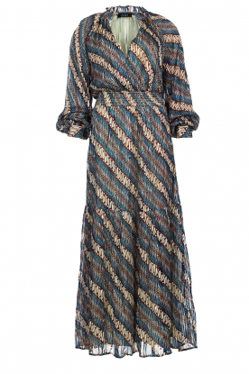 Ibana |Maxi-jurk met print Donna | blauw