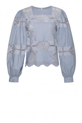 Magali Pascal | Top with crocheted details Arti | blue
