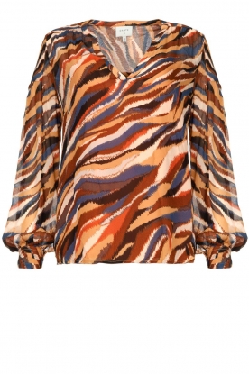 Dante 6 |V-hals blouse met print Benson | multi 