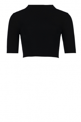 Patrizia Pepe | Cropped tricot top Venus | black