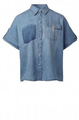 Liu Jo Denim |Denim blouse Flora | blauw