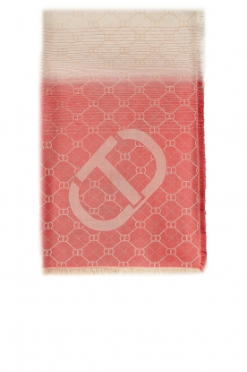 Twinset | Sjaal met logo Kefia | roze 