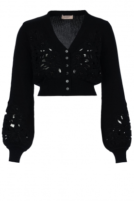 Twinset |Gebreide trui met details Felicia | zwart