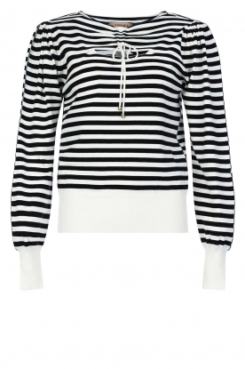 Twinset | Striped sweater with cut-out Marisa | black