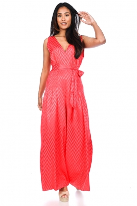Twinset |  Herringbone printed jumpsuit Sira | pink 