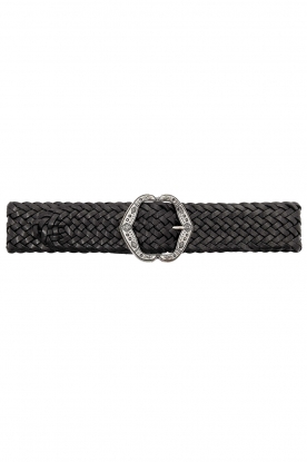 ba&sh | Leather belt Boecia | black