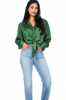 ba&sh | Satijnen blouse Feria | groen