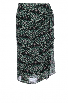 ba&sh | Printed midi skirt Faustine | green