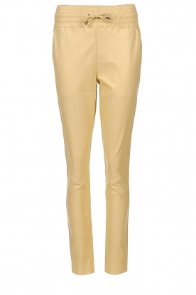 Ibana | Stretch leather pants Poggy | yellow
