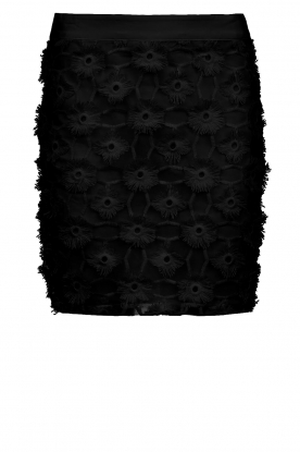 Silvian Heach | Floral embroidered skirt Gibiu | black