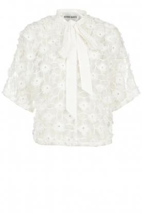 Silvian Heach | Floral embroidered top Girlus | white