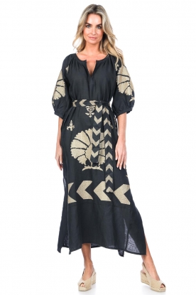 Look Linen kaftan Peacock
