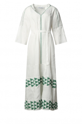 Greek Archaic Kori | Linen dress Wieber | white