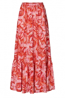 Lollys Laundry | Printed maxi skirt Sunset | pink