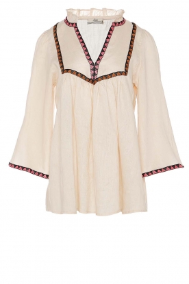 Devotion | Blouse with embroidered details Valtos | natural