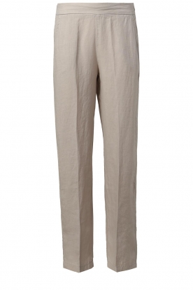 Knit-ted | Linen pants Junia | beige