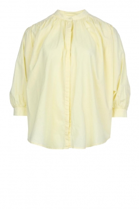 Knit-ted | Cotton blouse Kessy | Yellow