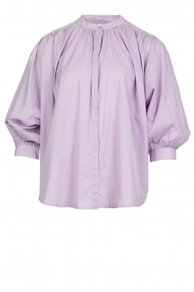 Knit-ted | Cotton blouse Kessy | Purple