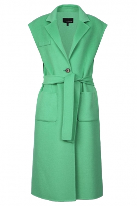 STUDIO AR | Woolen longline waistcoat Farrah | green