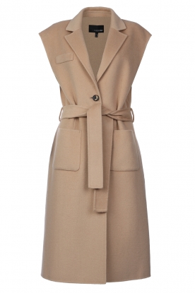 STUDIO AR |Woolen longline waistcoat Farrah | camel