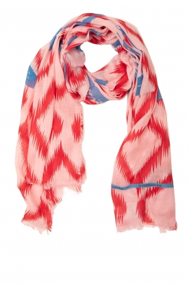Moment Amsterdam | Scarf with aztec print Lilly | pink