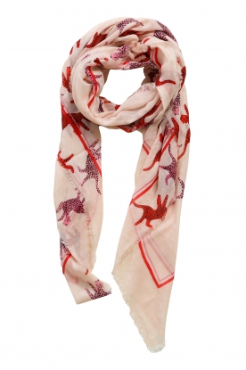 Moment Amsterdam | Scarf with print Leopard | pink