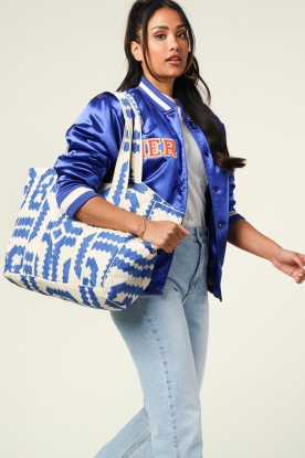 Second Female | Shopper met print Blast | Blauw