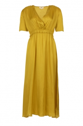 Suncoo |Satijnen midi-jurk Cosima | geel 