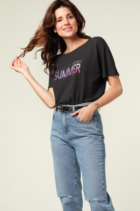 Suncoo |  T-shirt with print Marki | black 