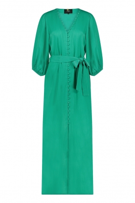 Freebird |Maxi-jurk met strikceintuur Leora | groen