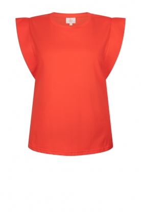Aaiko | T-shirt with cap sleeves Cora | red