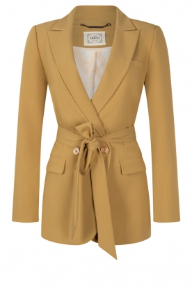 Aaiko |Blazer met strikceintuur Perize | camel