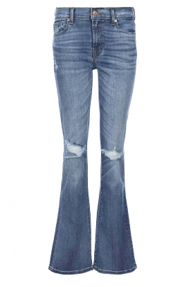 7 For All Mankind |Bootcut jeans met ripped details Jo | blauw