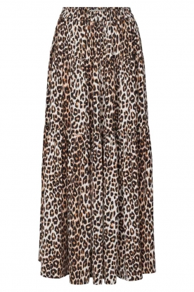 Lollys Laundry | Skirt with leopard print Sunset | black