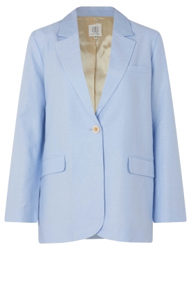 Second Female |Linnen blazer Liah | blauw