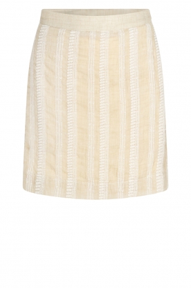 Aaiko | Skirt with embroidery Cissa | natural