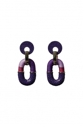 Barong Barong | Earrings Saphira Duo | purple
