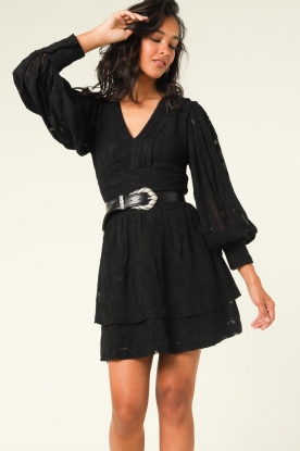 Ibana |  Dress with embroidery Diova | black 