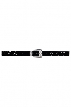Dante 6 | Leather belt Brunelle Rivet | black