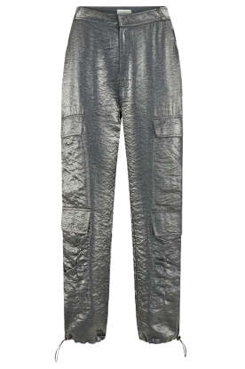 Copenhagen Muse | Shiny cargo pants Afi | silver