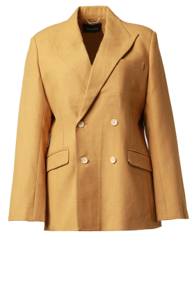 Magali Pascal |Double breasted linnen blazer Florentine | camel 