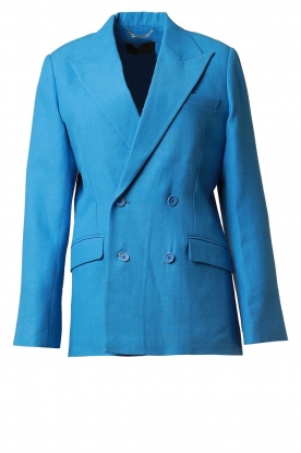 Magali Pascal |Double breasted linnen blazer Florentine | blauw