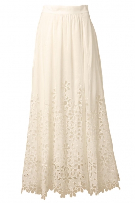Magali Pascal | Embroidery skirt Colombe | white