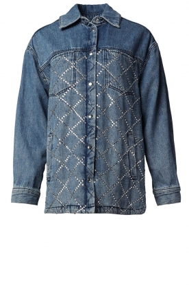 Liu Jo |  Jeans jacket with strass Donya | blue 