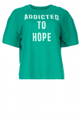 ba&sh |Katoenen T-shirt met opdruk Elie | groen 