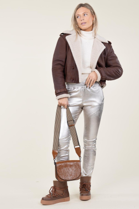 Gianni Chiarini |  Patent leather crossbody bag Tara | camel 