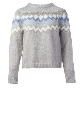 Kocca | Knitted sweater with print Gerren | grey