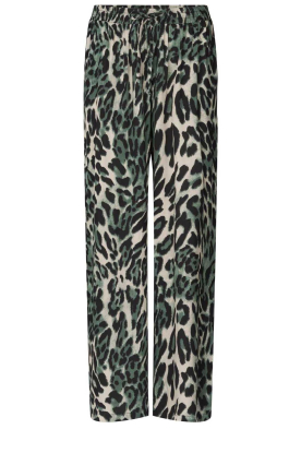 Lollys Laundry | Pants with leopard print Rita | black