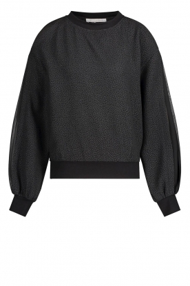Freebird | Sweater with dotted print Ruth | black