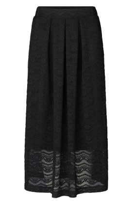 Lollys Laundry | Midi skirt with lace Sinaloa | black
